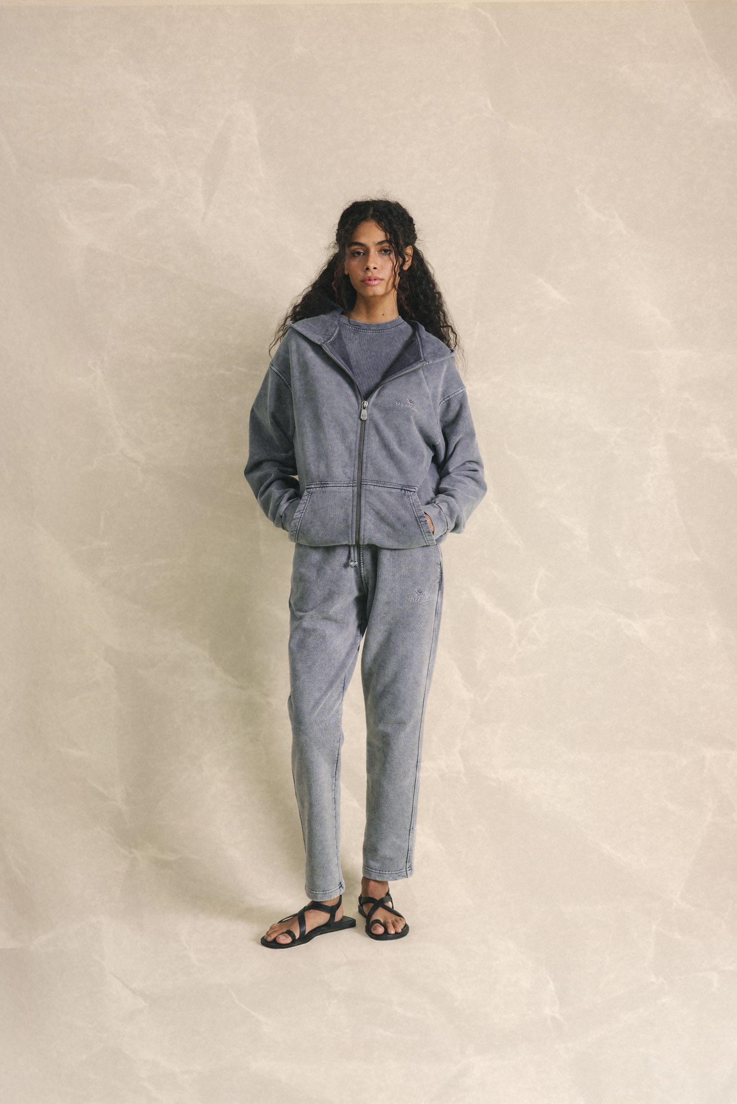 Zipper Washed Grey