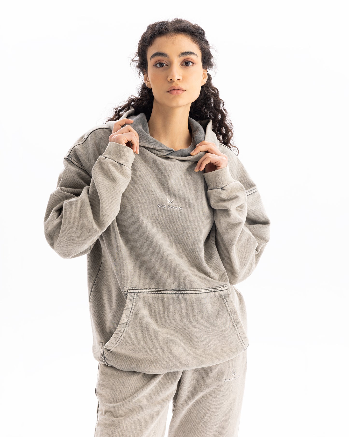 Hoodie Washed Stone