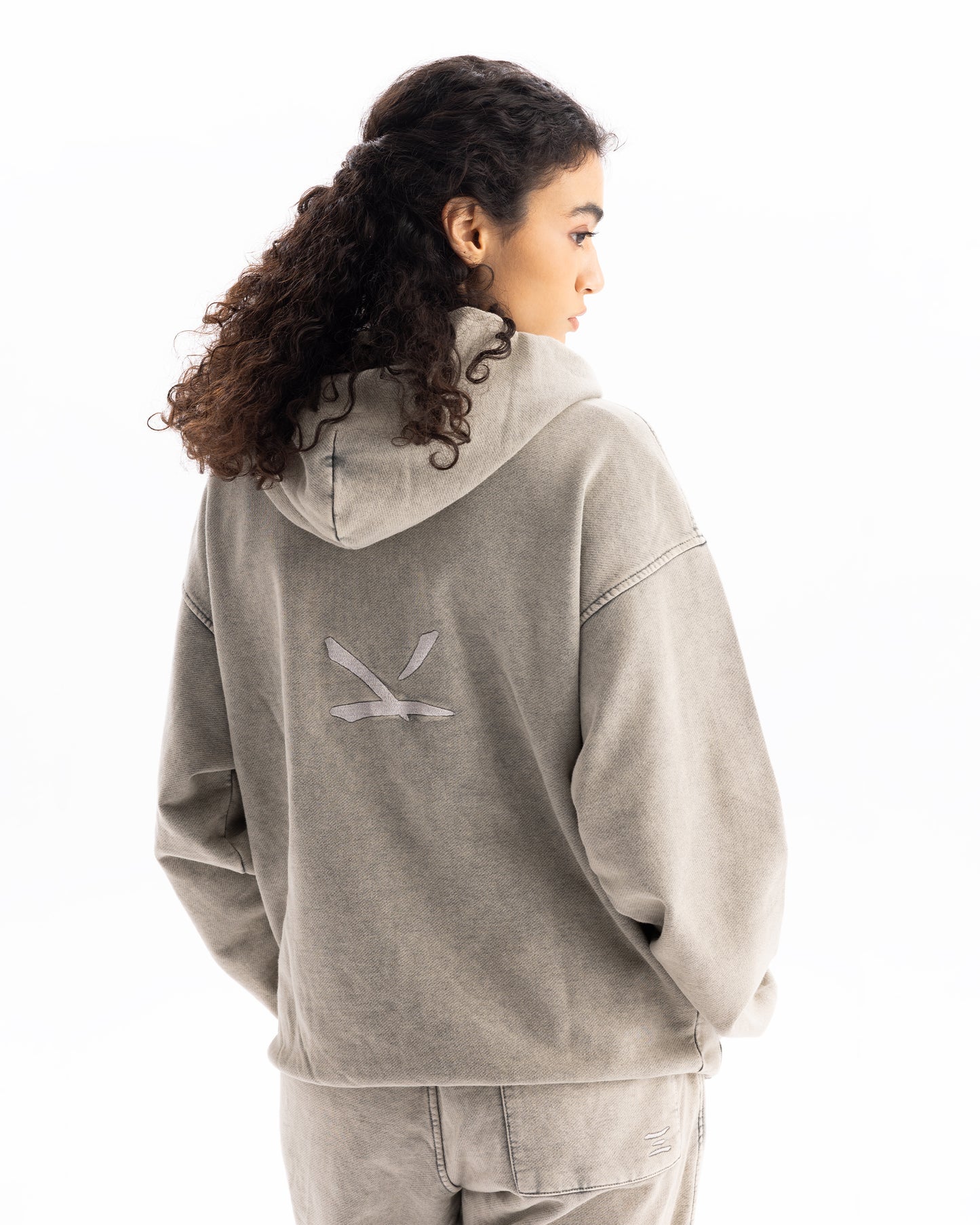 Hoodie Washed Stone