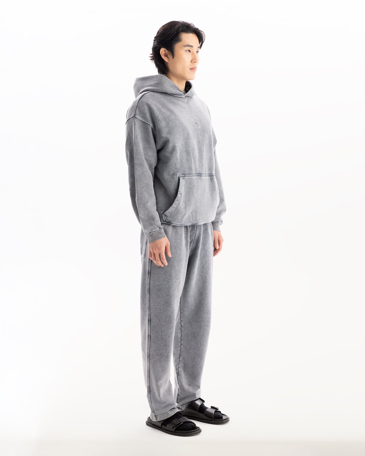 Hoodie Washed Grey