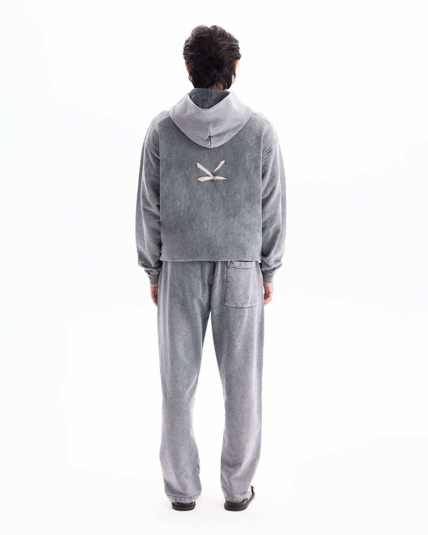 Hoodie Washed Grey