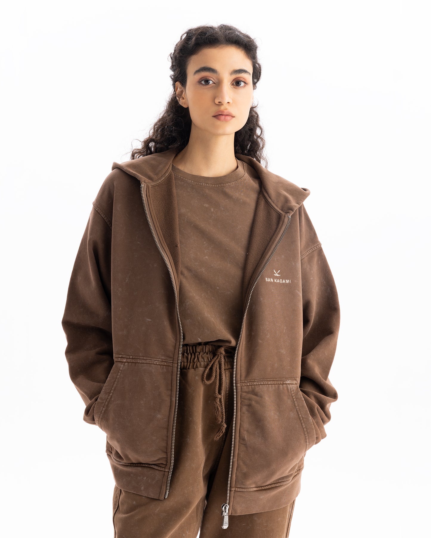 Zipper Washed Brown
