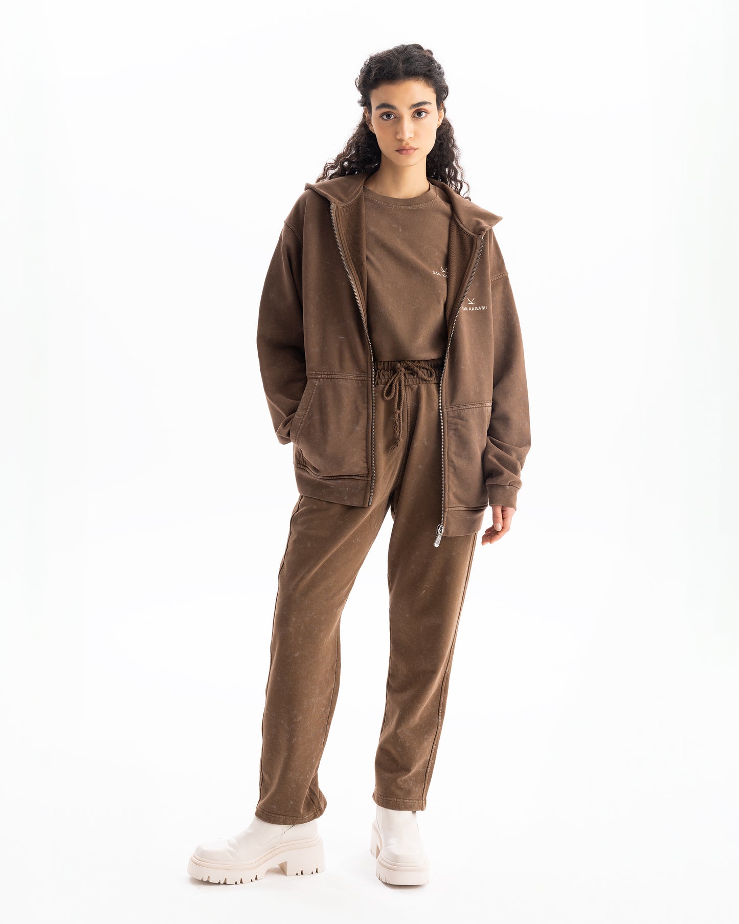 Zipper Washed Brown