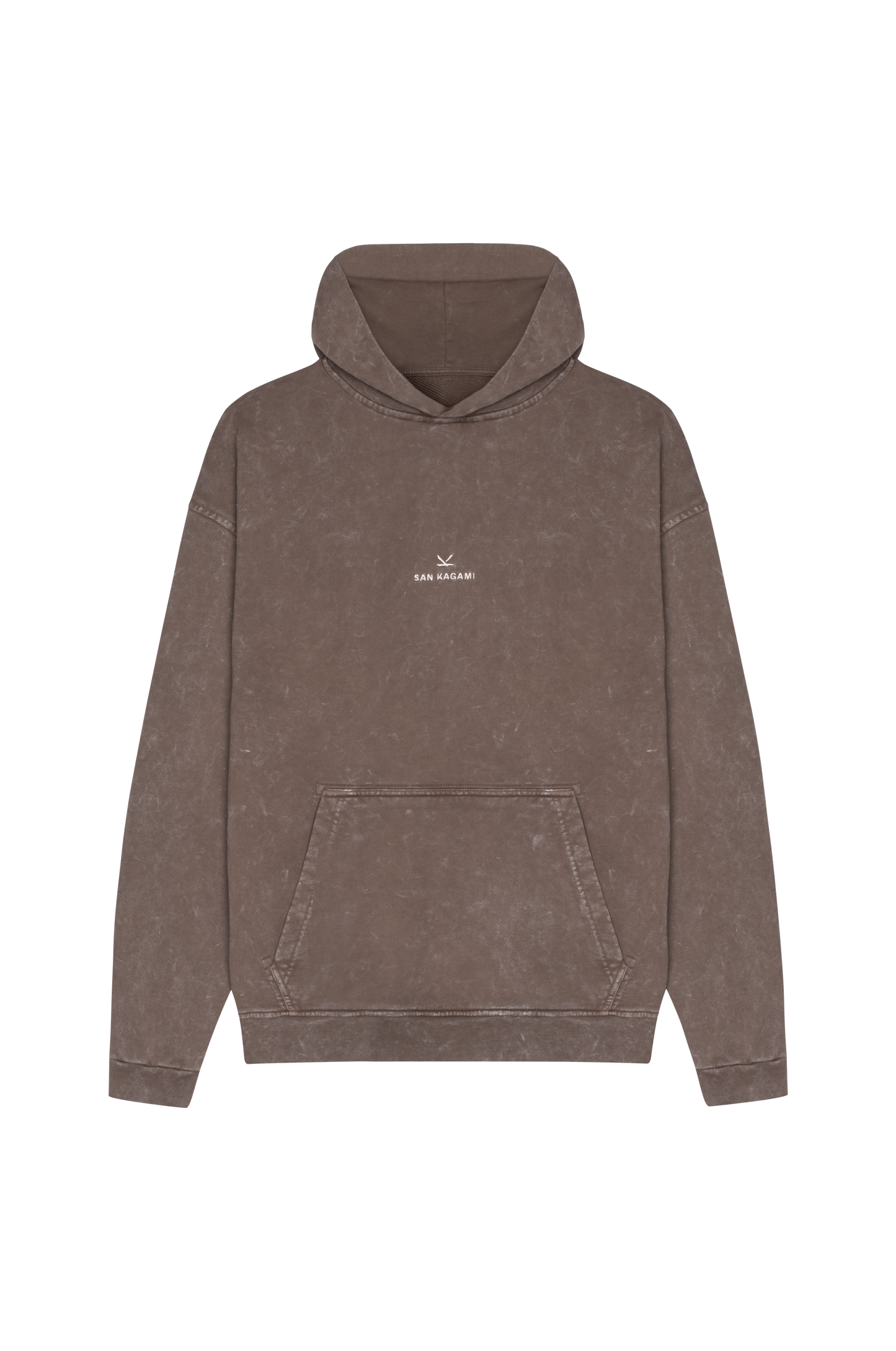 Hoodie Washed Brown