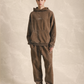Hoodie Washed Brown