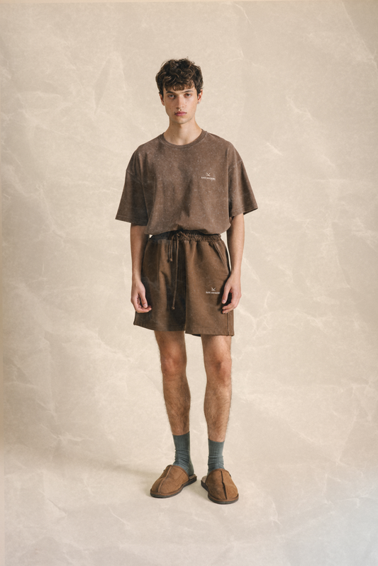 Shorts Washed Brown