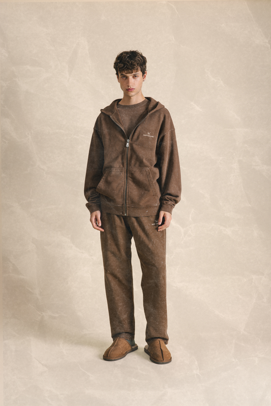 Zipper Washed Brown