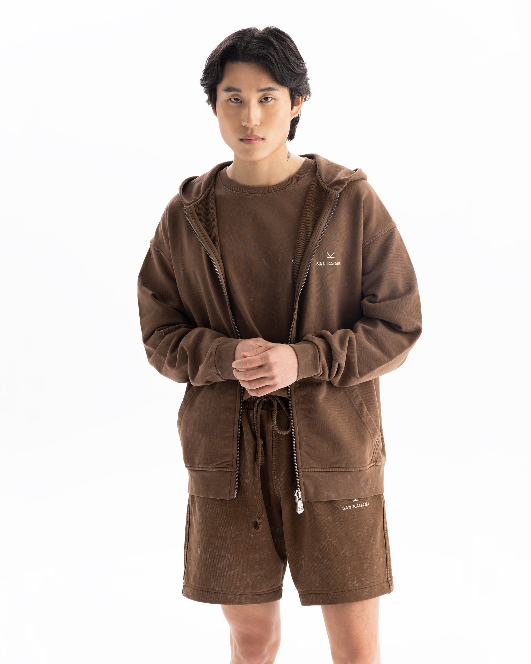 Zipper Washed Brown