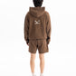 Hoodie Washed Brown