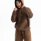 Hoodie Washed Brown