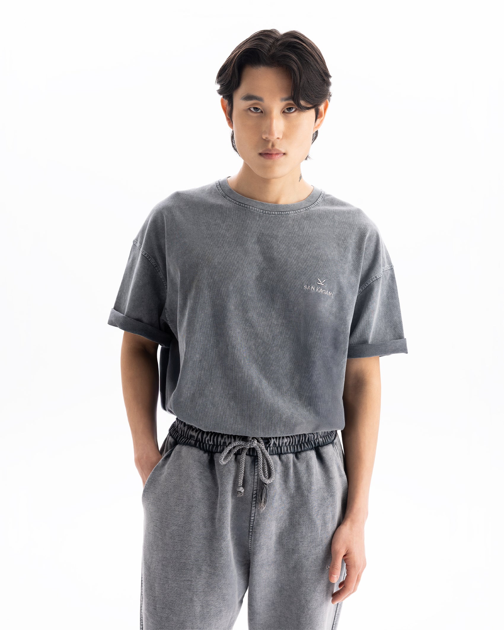 T-Shirt Washed Grey