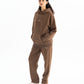Hoodie Washed Brown