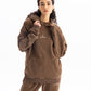 Hoodie Washed Brown